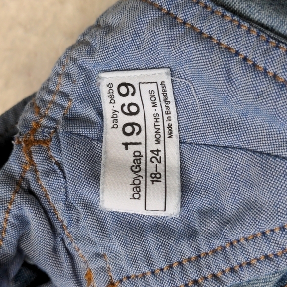 BABY GAP denim Jean overalls 18-24 months - Picture 5 of 6